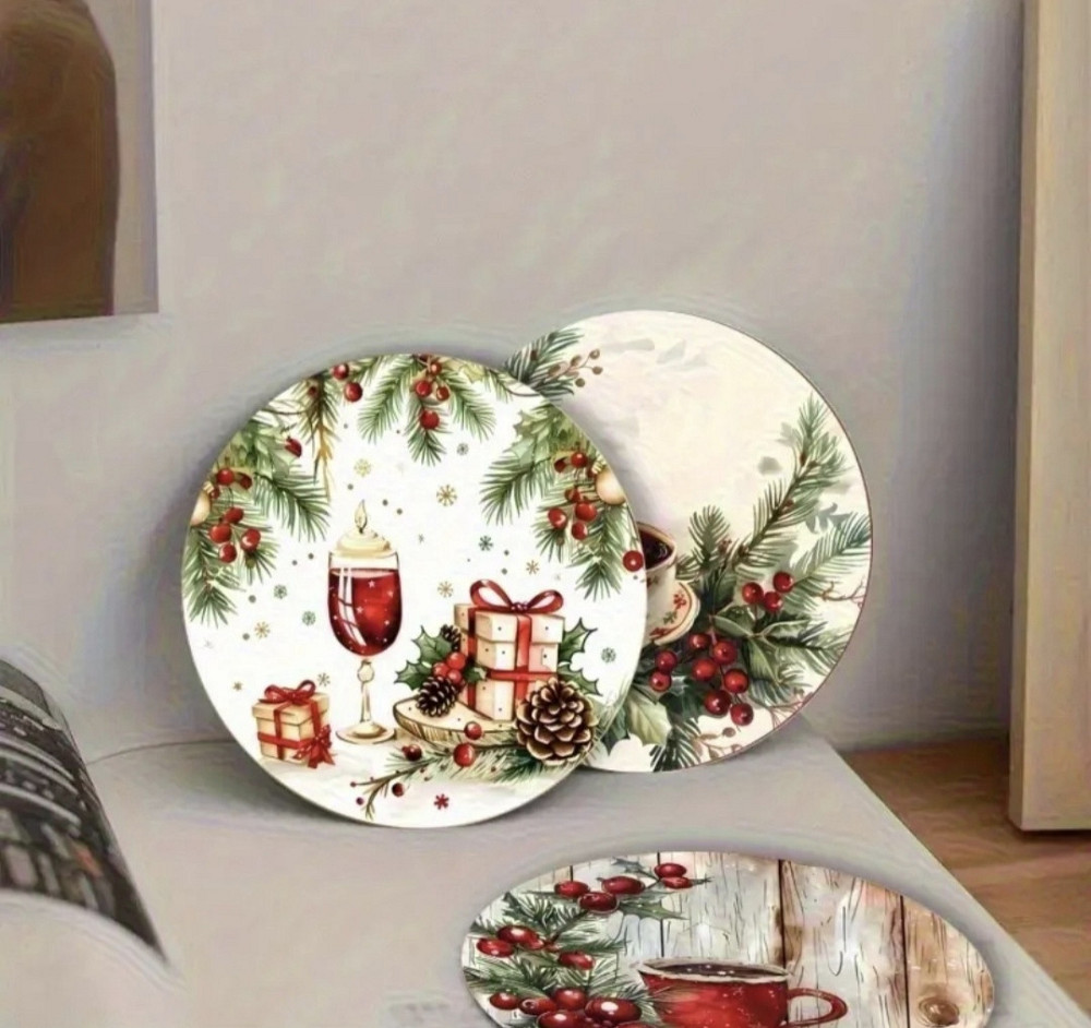 Комплект різдвяних підставок під чашки 6 шт №3 Смела - изображение 4