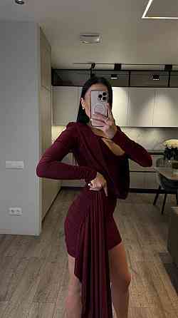 Жіноча романтична святкова мініплаття олія кора Бордо, 44/46 Одеса