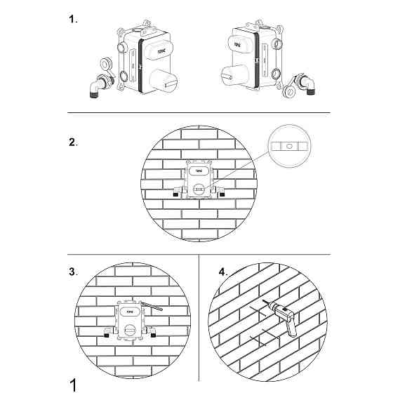 Душова система вбудована TOPAZ LOFT TLF 32117-L06-C-Termostat Київ