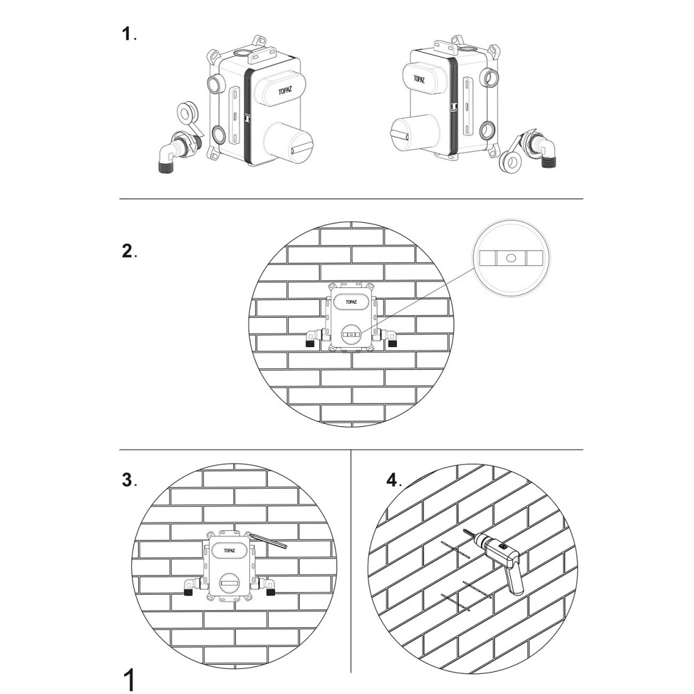 Душова система вбудована TOPAZ LOFT TLF 32117-L06-C-Termostat Київ - фото 5