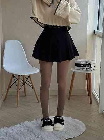 Женские повседневные теплые колготы на меху Коричневый Одесса