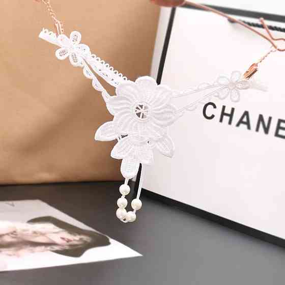 Трусики з бусинками для жінок універсальний білий Київ