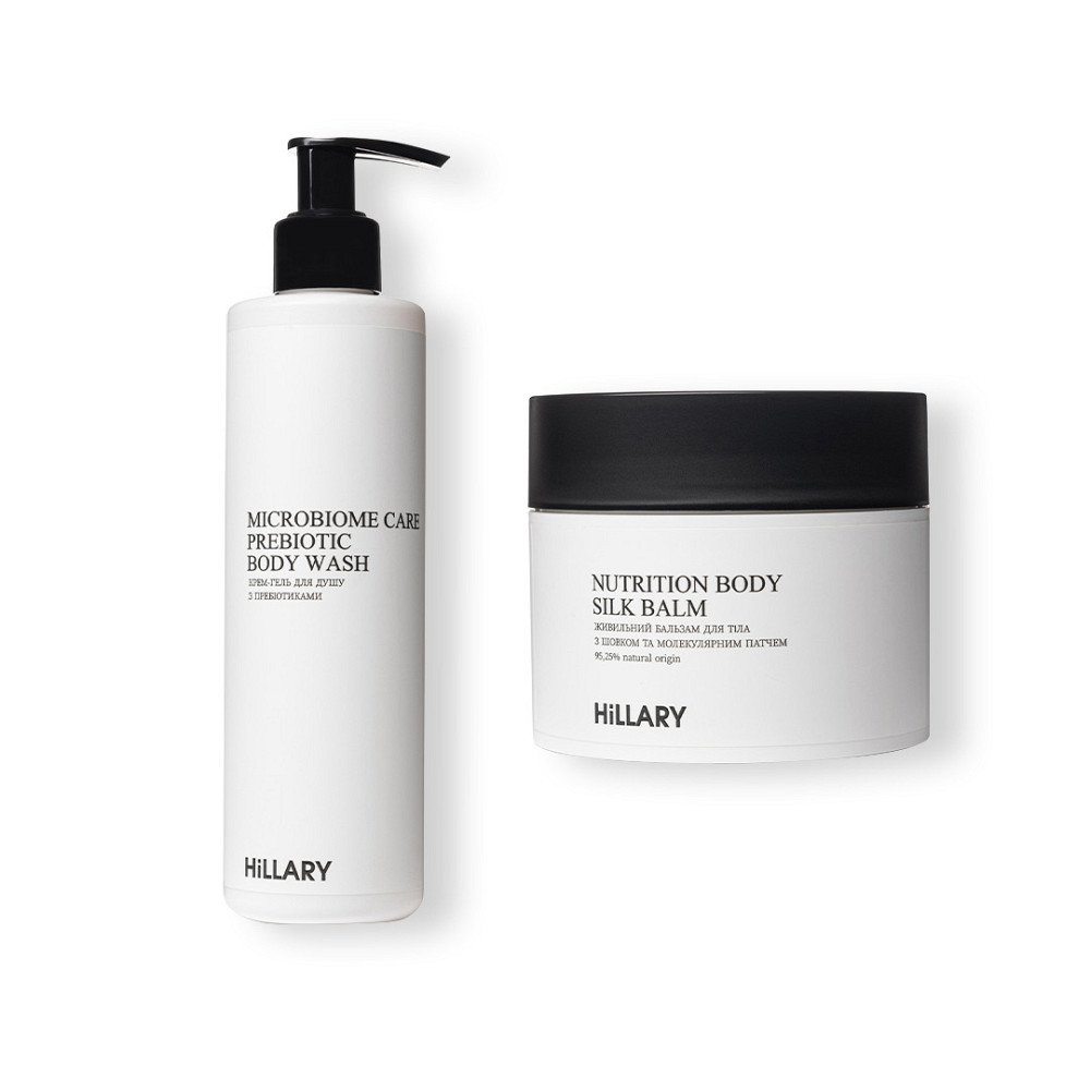 Живильний бальзам для тіла з шовком + Крем-гель для душу з пребіотиками Київ - фото 1