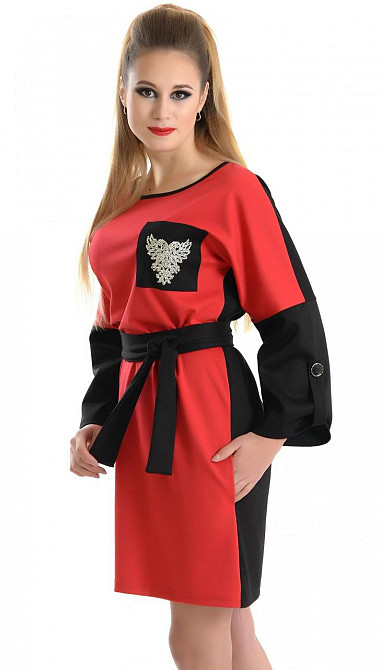 Платье красное с черным (42) Киев - изображение 4