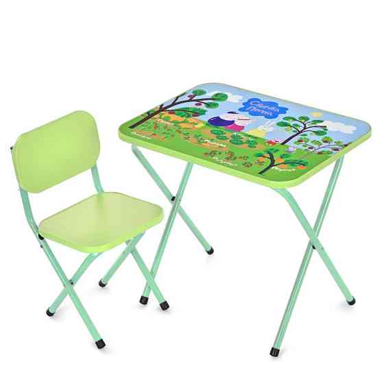 Дитячий столик складаний зі стільчиком M 5963-5 зелений Вінниця