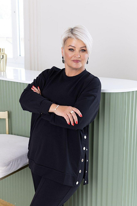 Жіночий стильний повсякденний костюм двонитка Чорний, 54/58 Одеса - фото 7