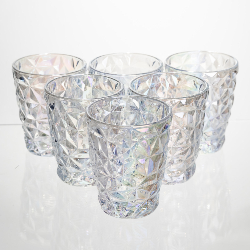 Набір скляних склянок 6 штук 250 мл для лимонадів соку води коктейлів склянки скляні для напоїв HP-19-176 Київ - фото 1