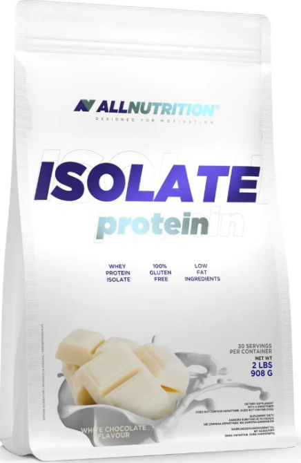 Протеин сывороточный Allnutrition Isolate Protein 908g белый шоколад с малиной Киев - изображение 3
