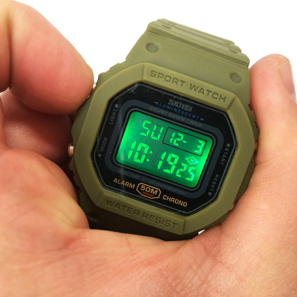 Зручний годинник для занять спортом SKMEI 1628AGWT Чоловічий годинник стильний на руку YJ-33 Львів - фото 13