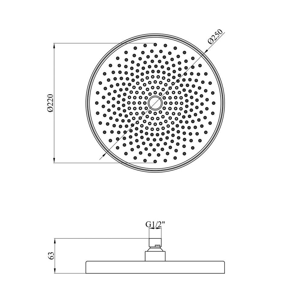 Лейка для верхнего душа Kroner Element 2801562915Z-3801 Киев - изображение 2