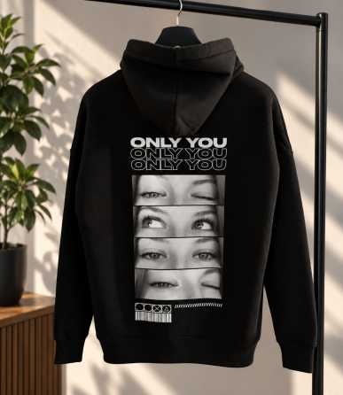 Персоналізоване худі з власними фото «ONLY YOU» | Худі з фотоколажем на замовлення M, Білий Чернівці
