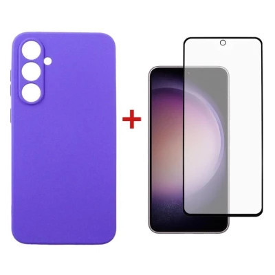 Чехол для мобильного телефона Dengos Kit for Samsung Galaxy S23 FE case + glass (Purple) (DG-KM-12) Винница - изображение 1