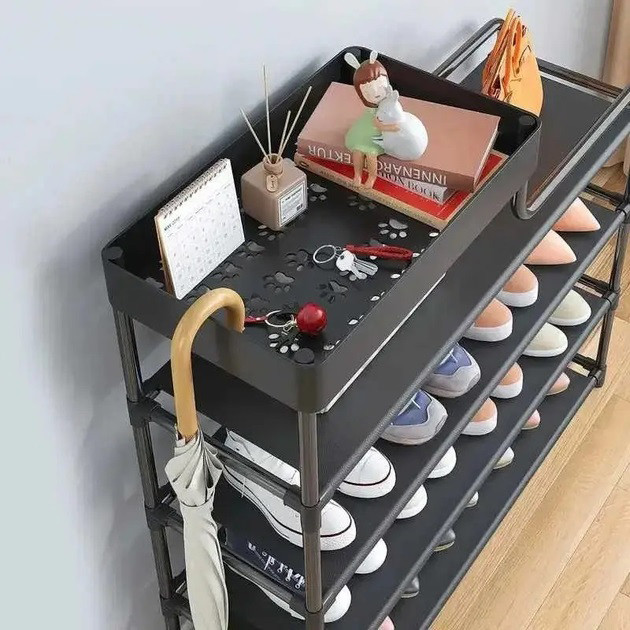 Органайзер для обуви подставка Shoe, Пластиковую полку для обуви в прихожую, Подставка под обувь VA-24 Львов - изображение 2