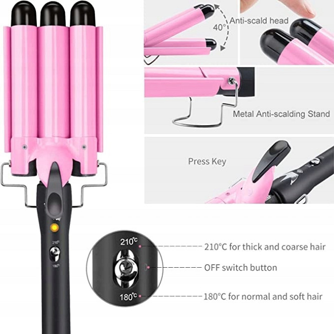 Потрійна плойка для волосся Hair Curl 17297 Луцк - изображение 4