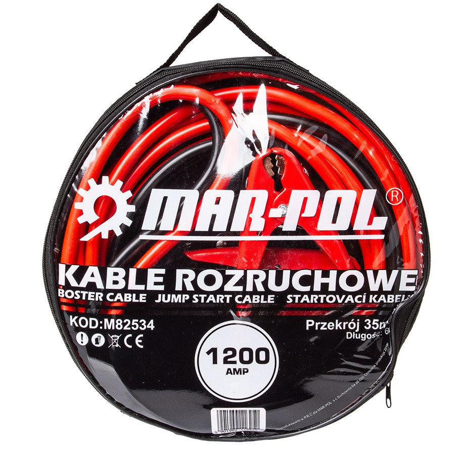 Пускові кабелі (проводи для прикурювання) 1200A 35mm2 X 6m Mar-Pol (M82534) Нововолинськ - фото 3