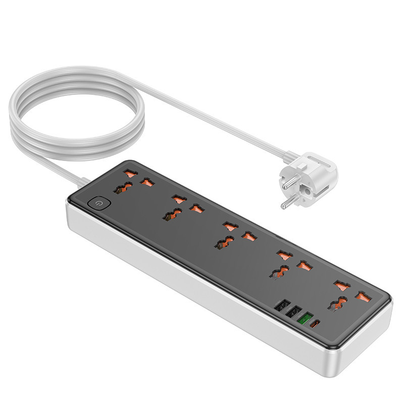 Сетевой удлинитель HOCO AC14A Rico 5-position socket(PD30W/1C3A) Black Одесса - изображение 3