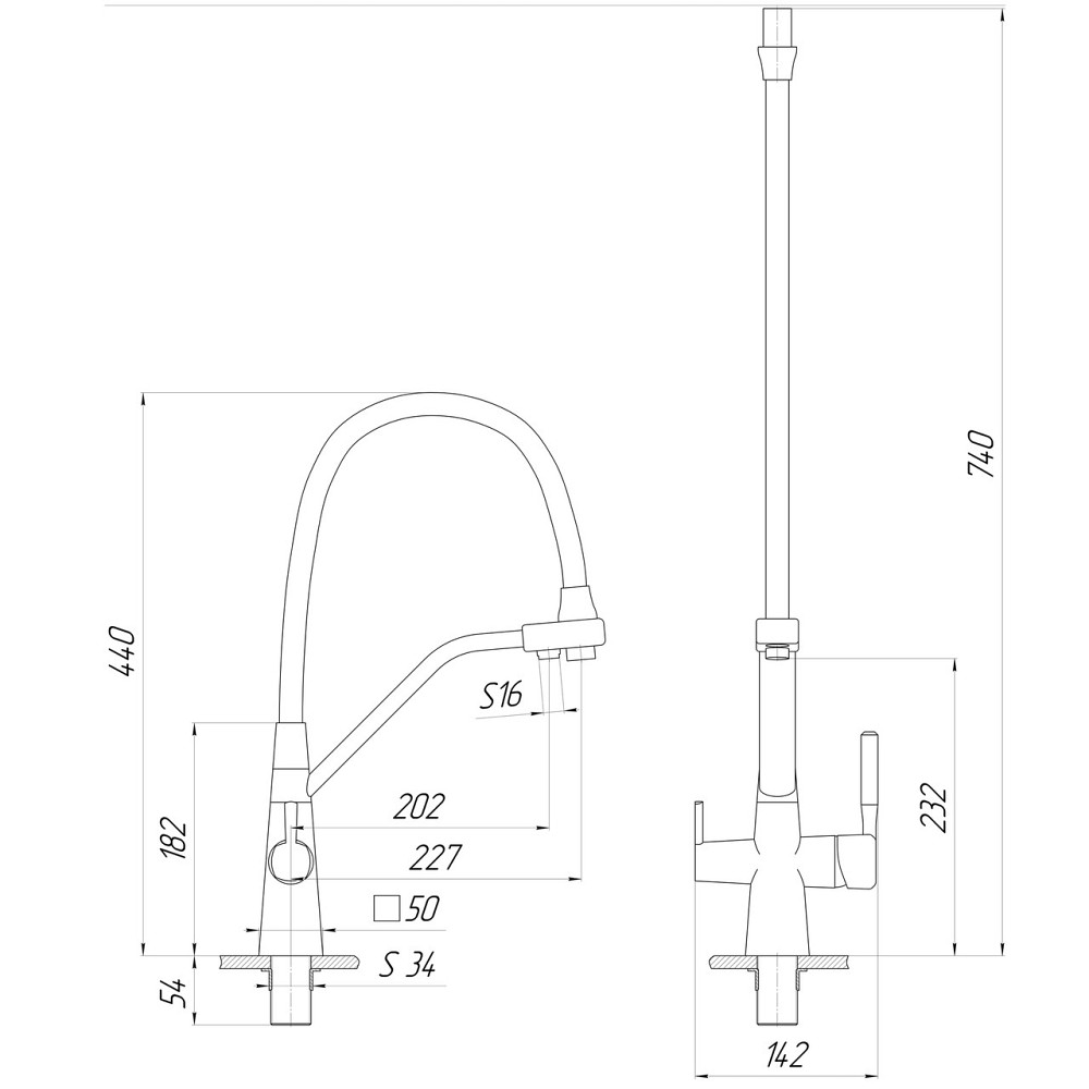 Смеситель для кухни под осмос Globus Lux GLLR-0700-L-11-01 (000024668) Киев - изображение 9