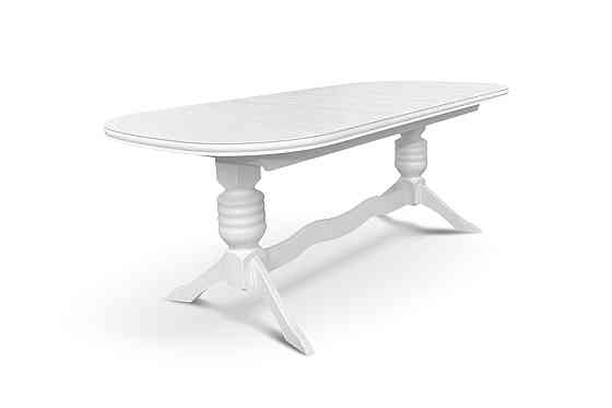 Стіл обідній Гетьман (200+2*40 )/100, білий Киев