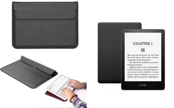 Чохол-конверт VitoCase для Amazon Kindle Paperwhite Signature Edition 11th Gen, з функцією підставки для книги Чорний Київ