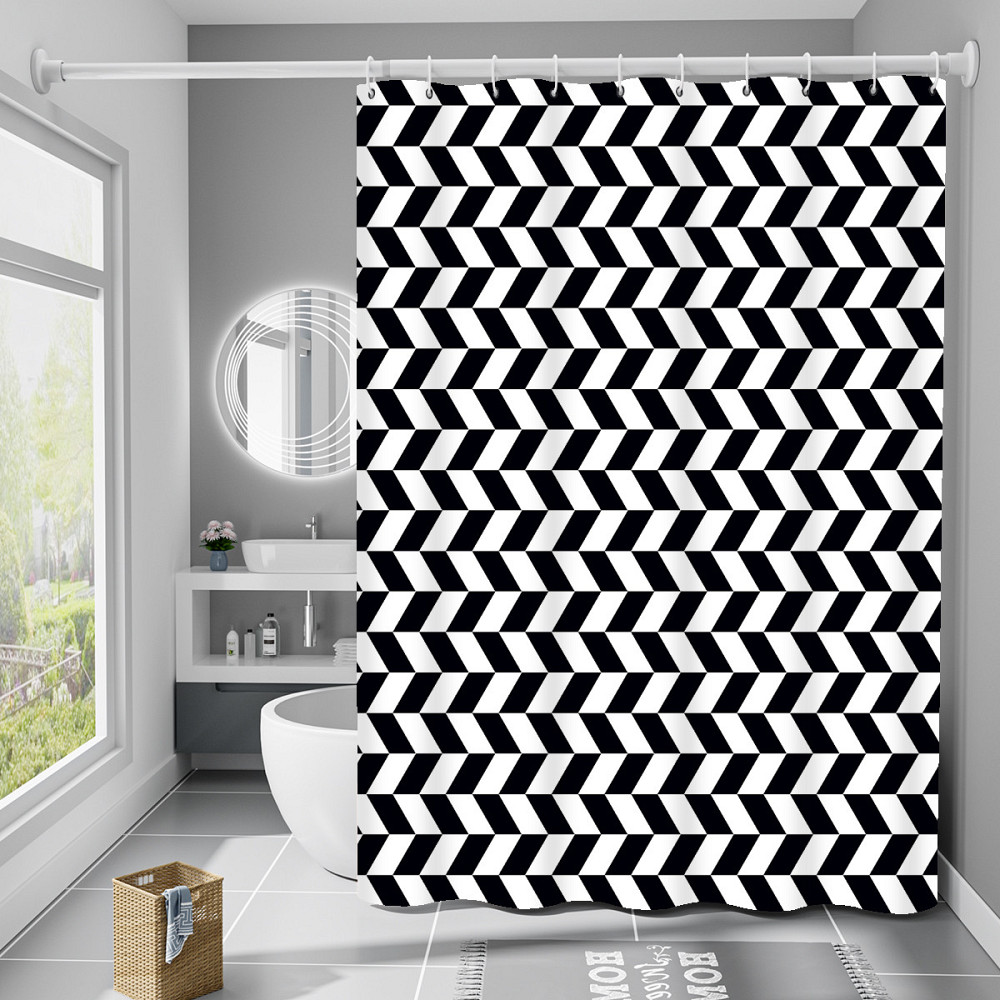 Шторка для ванны из полиэстера водонепроницаемая Bathlux 180x180 см с кольцами, занавеска для ванной комнаты Каменец-Подольский - изображение 1