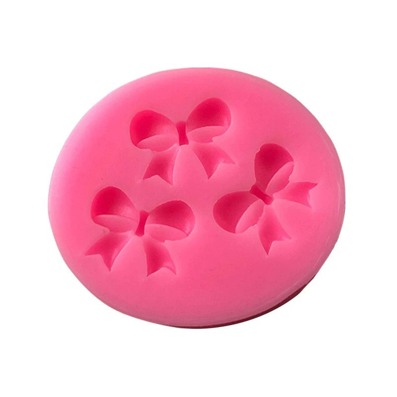 Молд силіконовий Бантики 58 на 50 мм рожевий Київ - фото 5