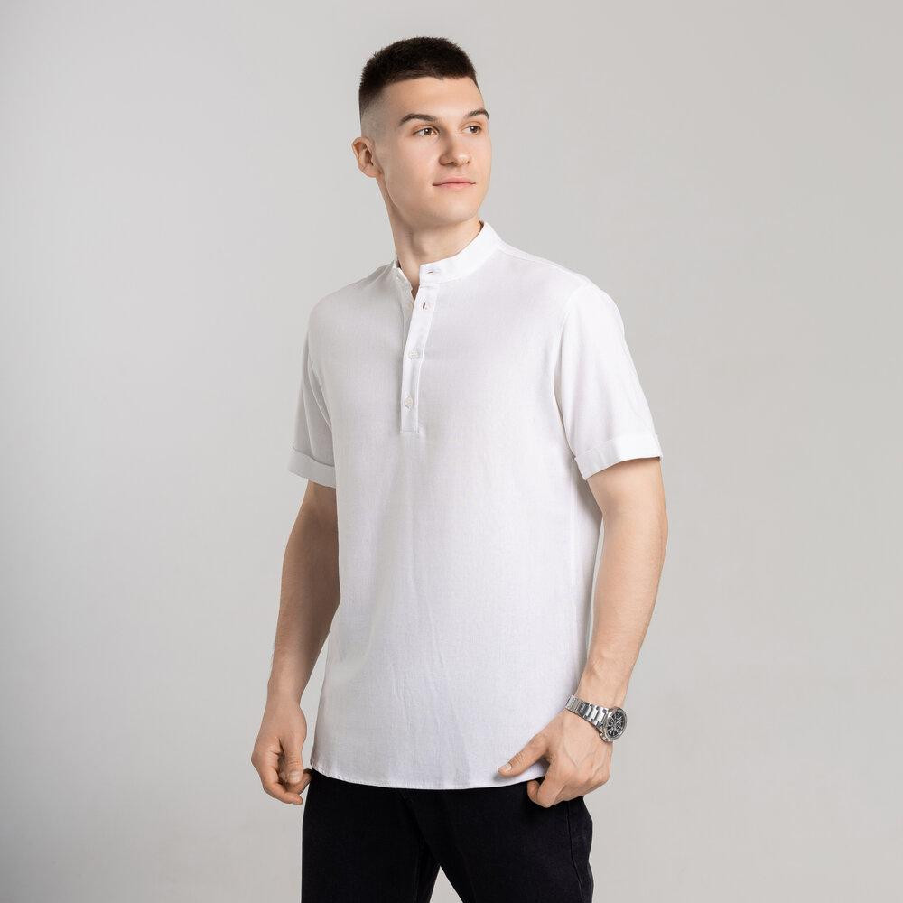 Чоловіча сорочка з коротким рукавом біла Pobedov Molodist' Київ - фото 1