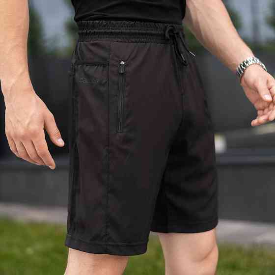 Чорні чоловічі шорти прямого крою Pobedov Vil'nyy Київ