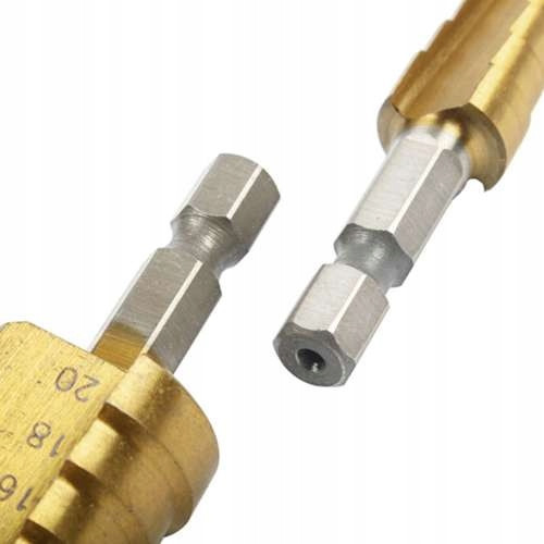 Набір східчастих конусних свердлів 3 шт з титановим покриттям з чохлом Bigstren (6661) Нововолинськ - фото 3