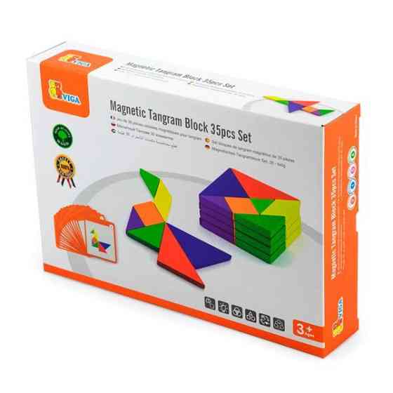 Магнітний танграм для дошок Viga Toys 35 ел. (50643FSC) Харків