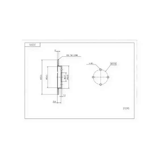 Диск Ford Sierra, Scorpio, Focus задній (d253x10mm) гальмівний Мукачево
