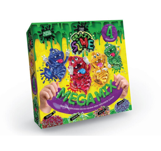 Безпечний освітній набір для проведення дослідів "Crazy Slime 4в1" укр (10), шт Київ - фото 1