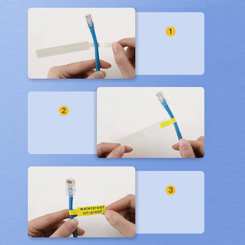 Термоетикетка для портативного мінітерапсія Niimbot D11/D110 (12.5x109, Для кабелю, Червона) Миколаїв - фото 5