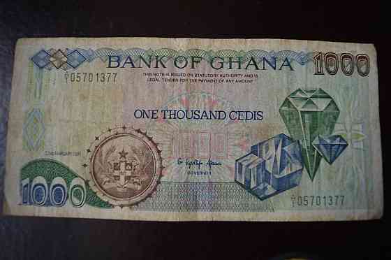 Гана/Ghana 1000 Cedis 1991год Pick 29a (2) Полтава