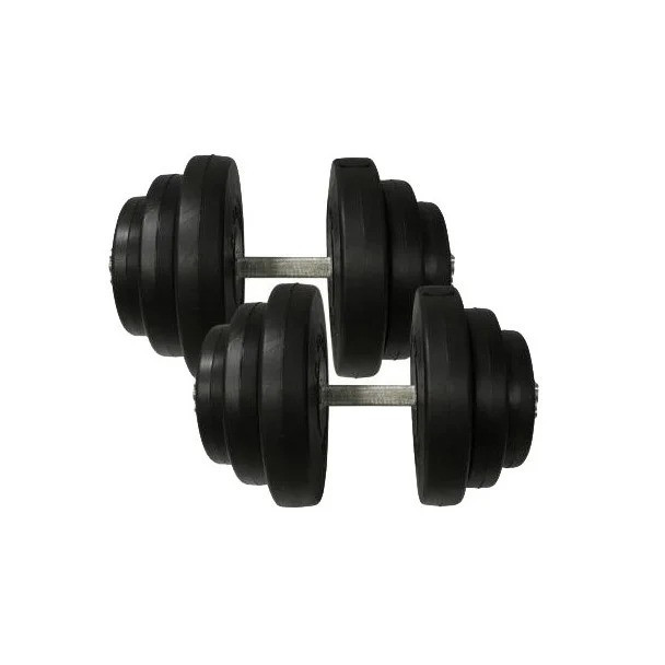 Гантелі складальні композитні в пластиковій оболонці Rock Pro-R 2 шт по 19,5 кг NE-PL-R-019-2 Вінниця - фото 1