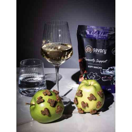 М’які ласощі Savory Immunity Duck and Rosehip для дорослих собак усіх порід для зміцнення імунітету з качкою та шипшиною 200 Київ