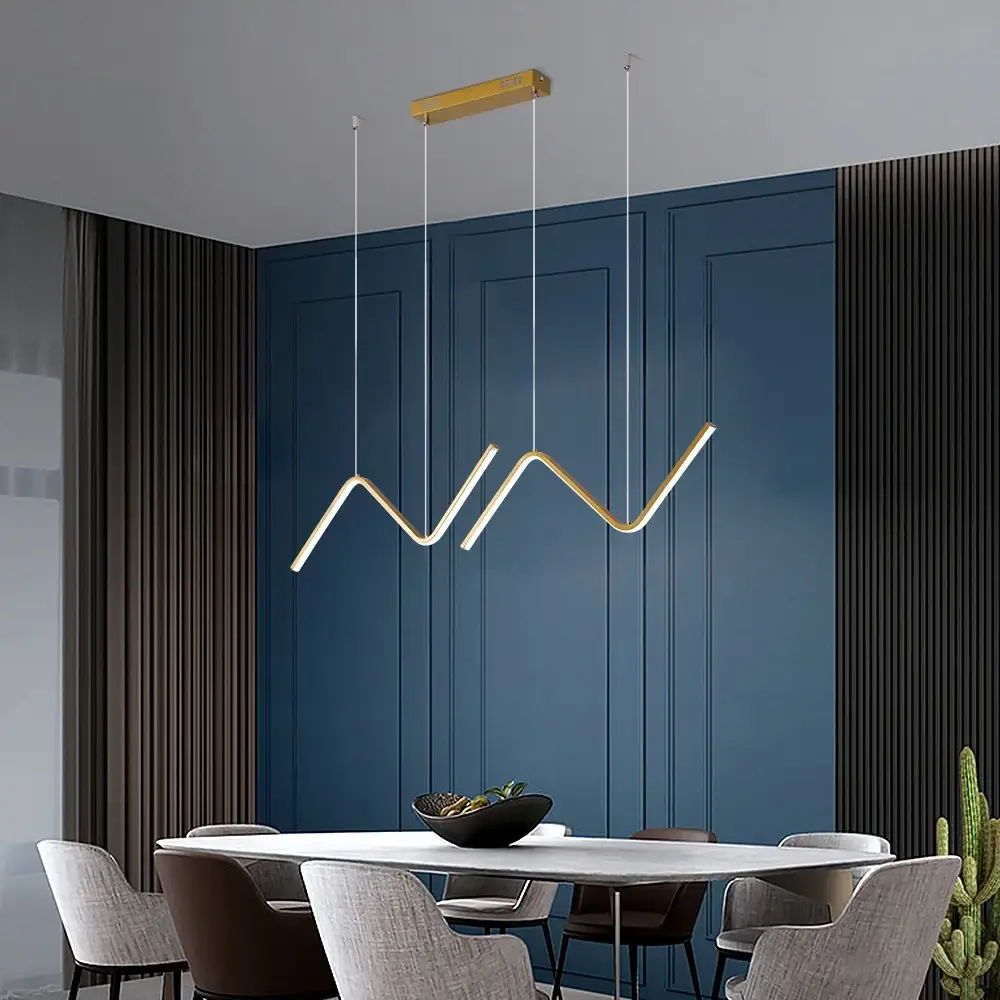 Светодиодная люстра Австрия PJ820 (90х11см) Золотистая Винница - изображение 8