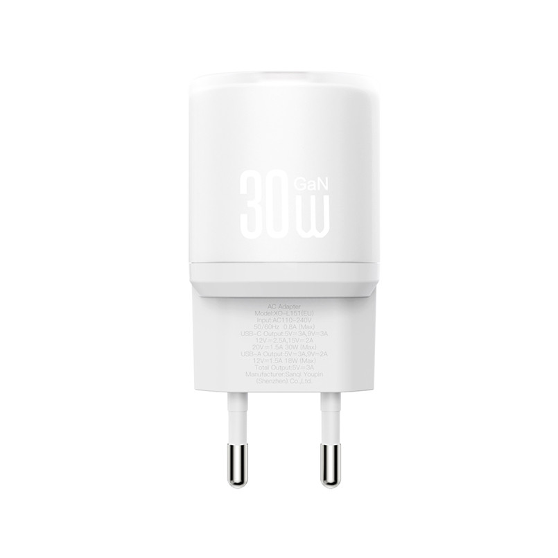Мережевий зарядний пристрій XO L150 30W Single USB-C білий Львів - фото 6