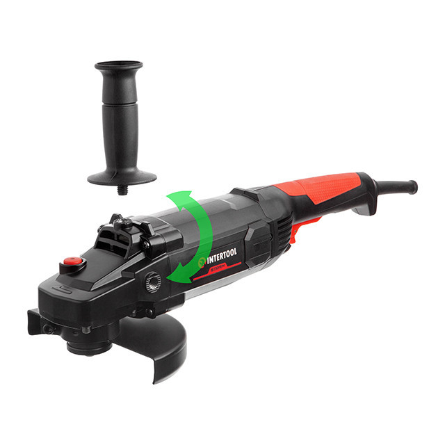 Шліфмашина кутова INTERTOOL WT-0227, 1,8 кВт, 8000 об/хв, диск 180 мм, плавний пуск - зручна для тривалого використання Львів - фото 6