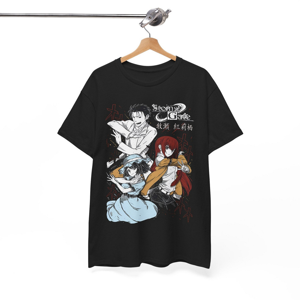 Футболка з аніме принтом Стеінс Гате Курісу Макісе оверсайз (S/M/L) Чорний AnimeJ0346 Дніпро - фото 8