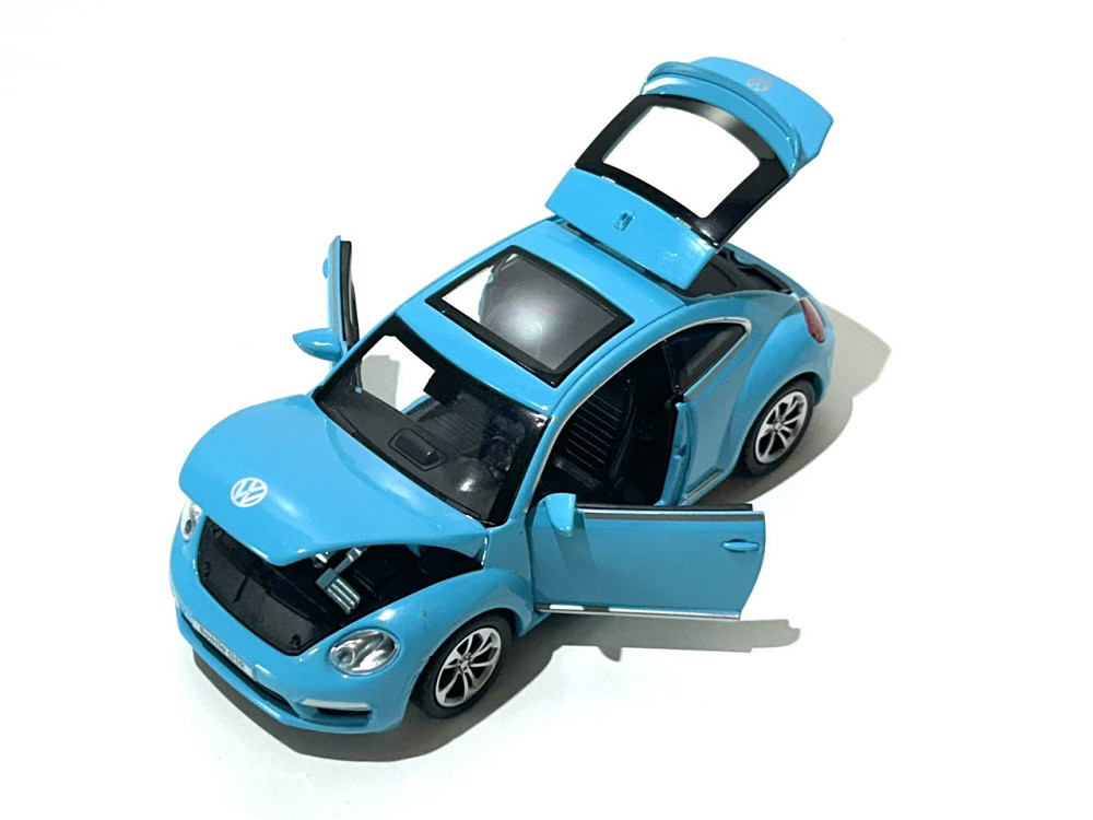 Машинка Автоексперт Volkswagen Beetle 1:32 метал світло/звук відчиняються двері капот багажник Блакитна (12012) Чернігів - фото 5