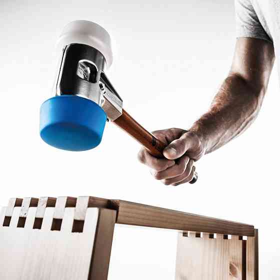 Молоток HALDER Simplex 3117 насадки із синього поліуретану, білого нейлону Одеса