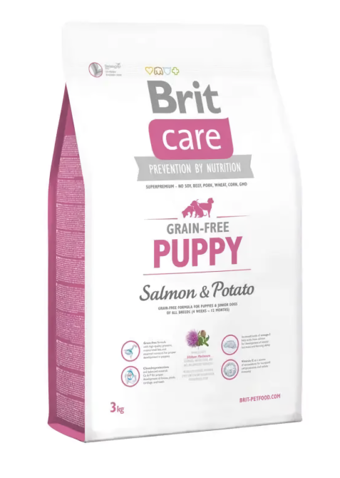 Сухой корм для щенков Брит Brit Care GF Puppy Salmon & Potato 3 кг Винница - изображение 1