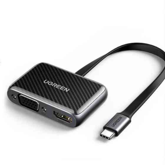Перехідник USB 2.0 Type-C --> HDMI+VGA (HDMI 1.4b) CM303 Ugreen чорний Вінниця