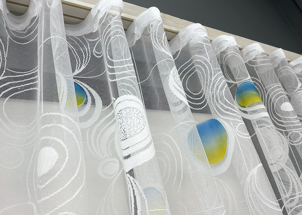 Тюль жаккард VR-Textil № 1900т Арка на кухню цвет белый 300х150 см (53-0109) Киев - изображение 7