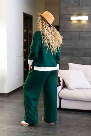 Прогуляковий жіночий костюм із ангори "Season"| Норма і батал Темно-зелений, 54-56 Київ