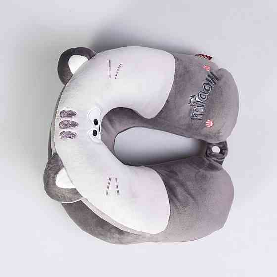 Подушка для шиї Miaow U-подібна подвійна, сірий HP-56-27G Київ