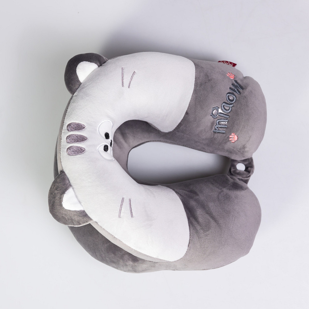 Подушка для шеи Miaow U-образная двойная, серый HP-56-27G Киев - изображение 1