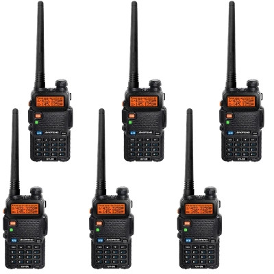 Портативная рация Baofeng UV-5R Black Six Pack комплект 6 шт (2200000758965) Винница - изображение 1