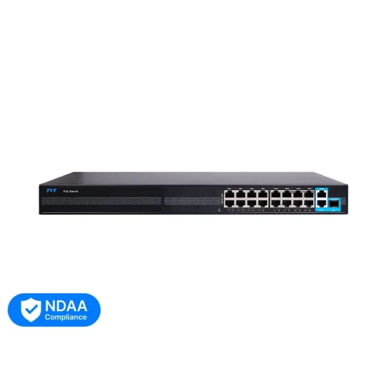PoE-комутатор 19-портовий TVT TD-B2216S1-PGS з 16 портами PoE (77-00384) Київ