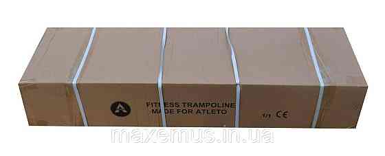 Батут Atleto 252 см (8 ft) с защитной сеткой и лестницей детский садовый батут зеленый Premium Мостиска